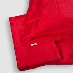 Completo Lenzuola matrimoniale in raso jacquard PLAYBOY bordeaux