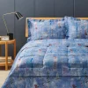 Completo lenzuola Matrimoniale Raso ZUCCHI Orione BLU