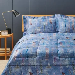 Completo lenzuola Matrimoniale Raso ZUCCHI Orione BLU