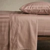 Completo lenzuola matrimoniale 260x295 cm Zefiro Rosa in raso di cotone