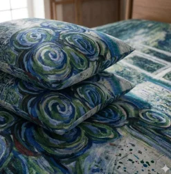 Completo lenzuola Ninfee di Monet puro cotone - Uso Copriletto