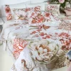 Completo lenzuola 2 piazze raso RANDI Bloom Acqua 4 federe