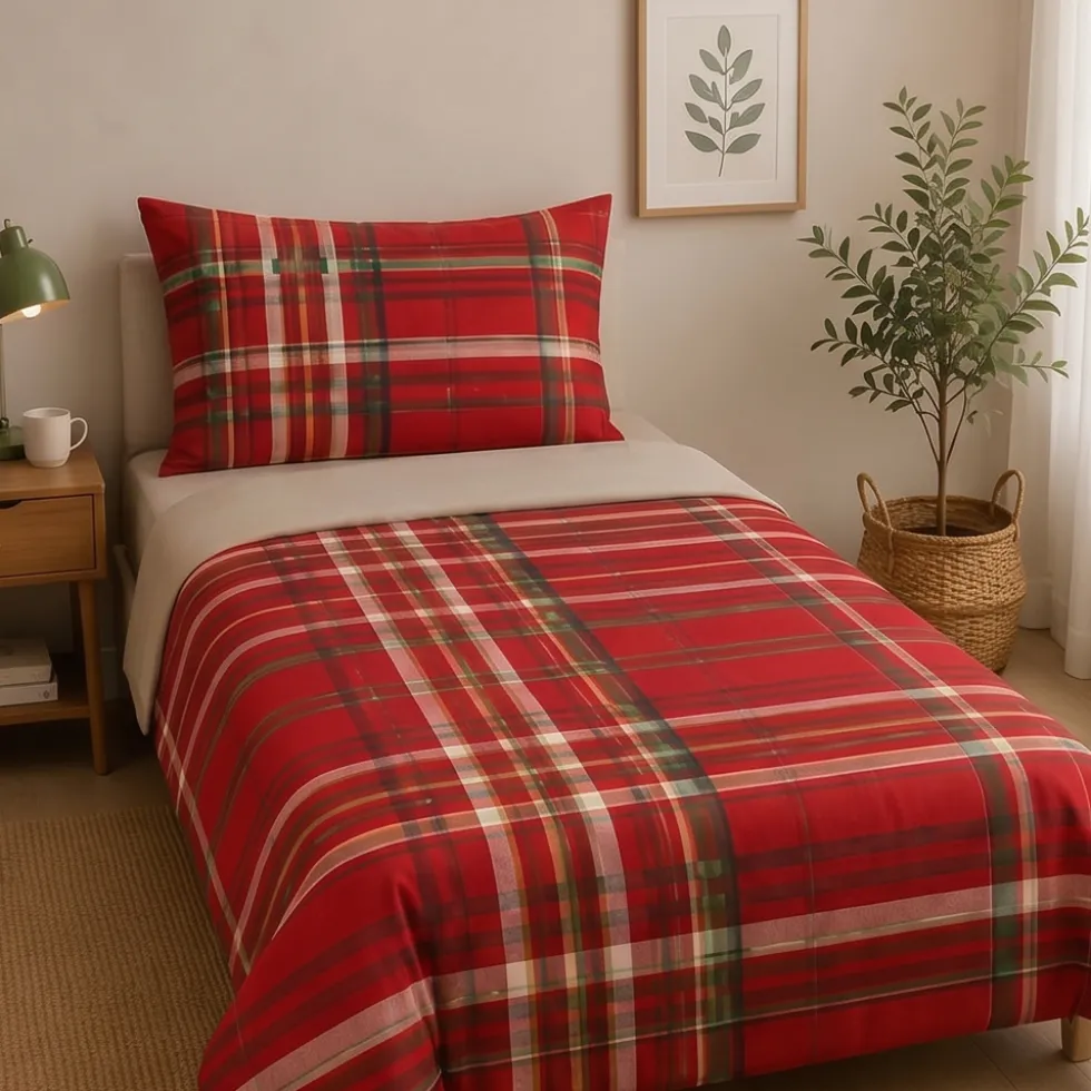 Completo lenzuola singole Bassetti Kilt R1 in puro cotone