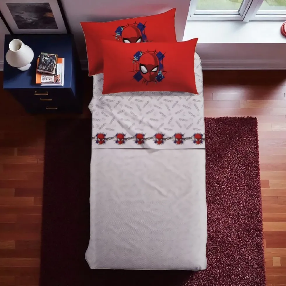 Completo LENZUOLA singolo MARVEL CALEFFI SpiderMan Red