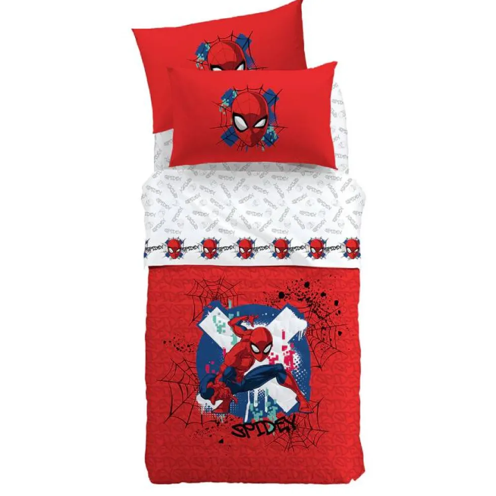 Completo LENZUOLA singolo MARVEL CALEFFI SpiderMan Red