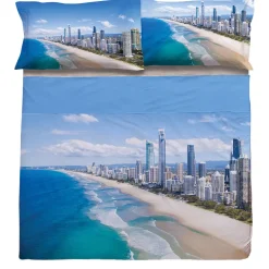 Completo lenzuola uso Copriletto Letto Matrimoniale Gold Coast