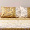 Completo Letto Copriletto Bassetti Agrigento Y1 - Eleganza nei Toni Oro e Marrone