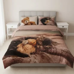 Completo letto copriletto Bassetti Peluche matrimoniale in cotone