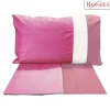 Completo letto matrimoniale Tinta unita Rosa Fucsia Puro cotone