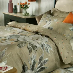Completo Letto Matrimoniale Percalle RANDI Charlotte Beige