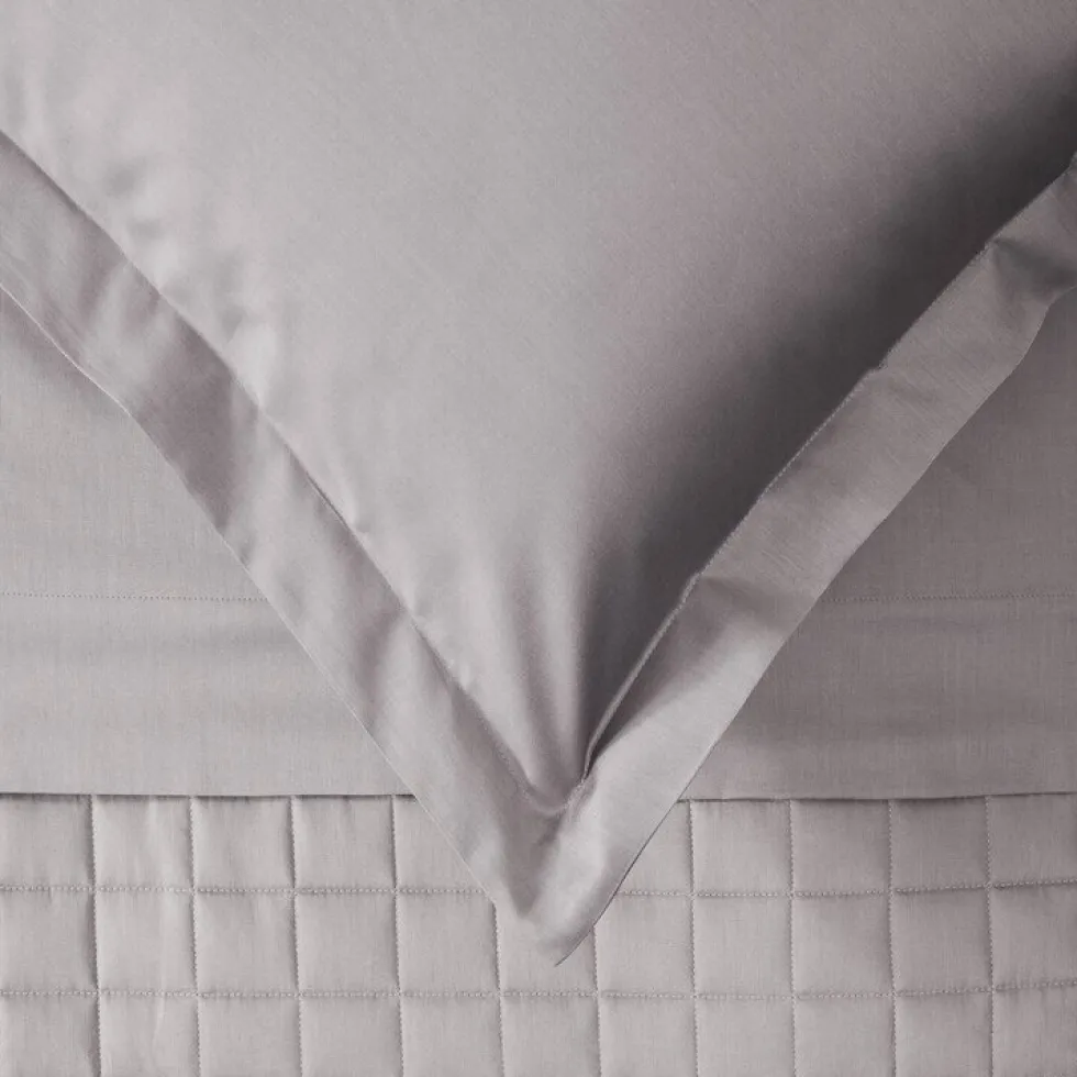 Completo Letto Matrimoniale Raso ZUCCHI Tinta Unita GRIGIO