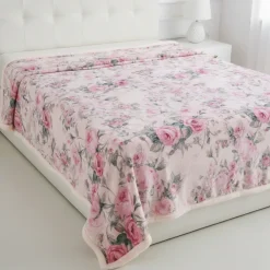 Coperta Agnellata MONET Super Soft Floreale Matrimoniale 210x240