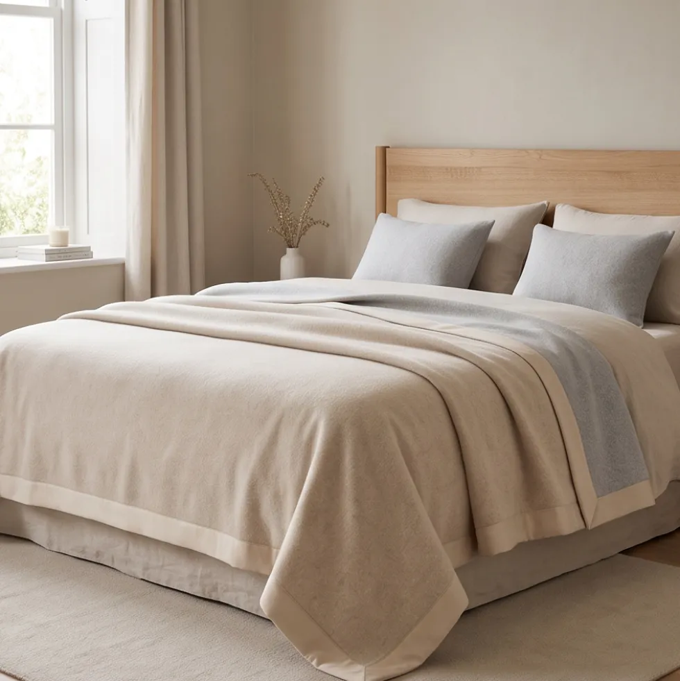 Coperta da Letto Matrimoniale Lanerossi Astrid beige | Invernale