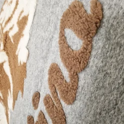 Coperta in lana cotta Italiana 150x170 cm Stile Montanaro Cortina grigio