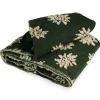 Coperta in Lana Cotta MUSCHIO con motivo Stella Alpina matrimoniale 250x205 cm