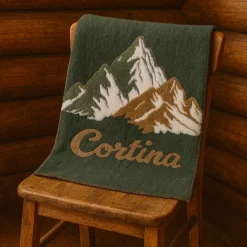 Coperta in lana cotta per divano 150x170 cm Stile Montanaro Cortina muschio