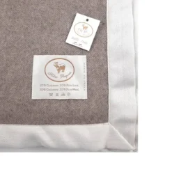 Coperta invernale Lana e Cashmere FRIDA Greige Matrimoniale 250x220 cm
