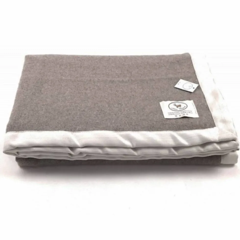 Coperta invernale Lana e Cashmere FRIDA Greige Matrimoniale 250x220 cm
