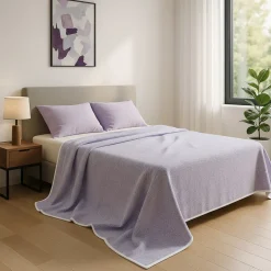 Coperta invernale Lana e Mohair 400 Lilla Matrimoniale 250x220 cm