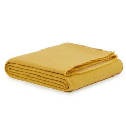 Coperta lana merino lavabile Lanerossi gialla 240x260 matrimoniale