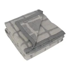 Coperta lana merinos 230x250 SOMMA DORAN grigio matrimoniale