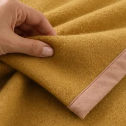 Coperta Lana Vergine Marzotto Marta senape | Singola Calda