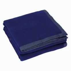 Coperta LANA Vergine Matrimoniale SOMMA ORIGAMI blu
