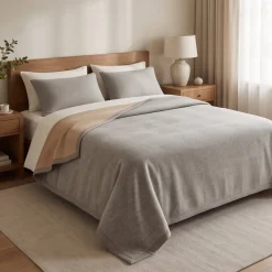 Coperta lana 250x220 Matrimoniale Lanerossi Astrid grigio cenere