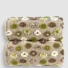 Coperta letto matrimoniale in Lana Cotta margherite tortora 250x205