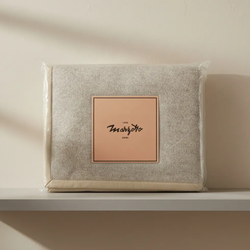 Coperta Matrimoniale Marzotto Home Beige Marta Invernale