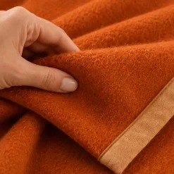 Coperta Matrimoniale Marzotto arancione Marta Double-Face
