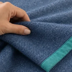 Coperta SINGOLA 160x210 pura Lana Vergine Marzotto Marta ottanio