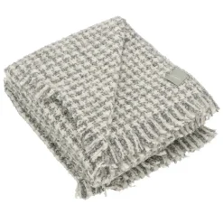 Coperta SOMMA Ecuador bianco e grigio singola Pied de Poule
