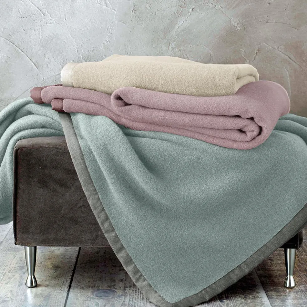 Coperte di Lana Merinos Matrimoniale SOMMA ORIGAMI Muschio