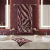 Coppia Asciugamani set 1+1 Carrara Bowery bordeaux in spugna