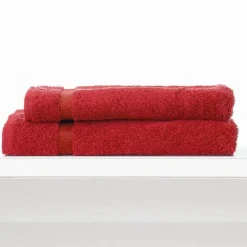 Coppia asciugamani viso+ospite COGAL RANGER 650 Rosso