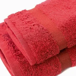 Coppia asciugamani viso+ospite COGAL RANGER 650 Rosso
