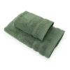 Coppia di asciugamani da bagno in spugna 650 gr ZERO verde
