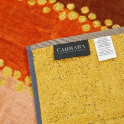 Coppia di asciugamani in spugna viso+ ospite Carrara Madagascar salmone