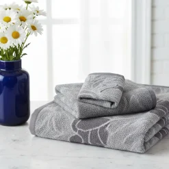 Coppia di asciugamani in spugna Zucchi WINDSOR G1 grigio floreale
