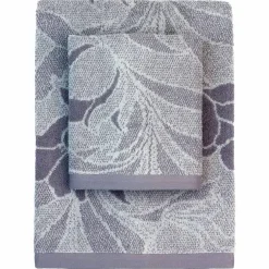 Coppia di asciugamani in spugna Zucchi WINDSOR G1 grigio floreale