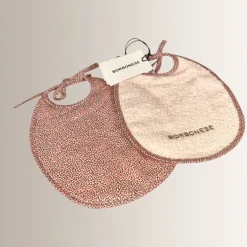 Coppia di bavaglini Borbonese KIDS Cangiante rosa in spugna per bambina