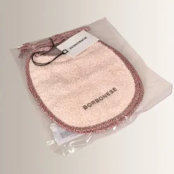 Coppia di bavaglini Borbonese KIDS Cangiante rosa in spugna per bambina