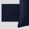 Coppia di Federe in raso puro cotone RARUS 200TC CHARME Blu