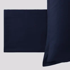 Coppia di Federe in raso puro cotone RARUS 200TC CHARME Blu