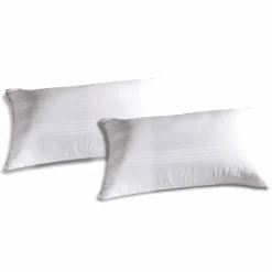COPPIA DI FEDERE 50x80 IN COTONE bianche con cerniera Comfort