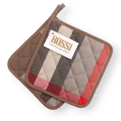Coppia di Presine Cucina BOSSI CASA 1376 tortora 20x20