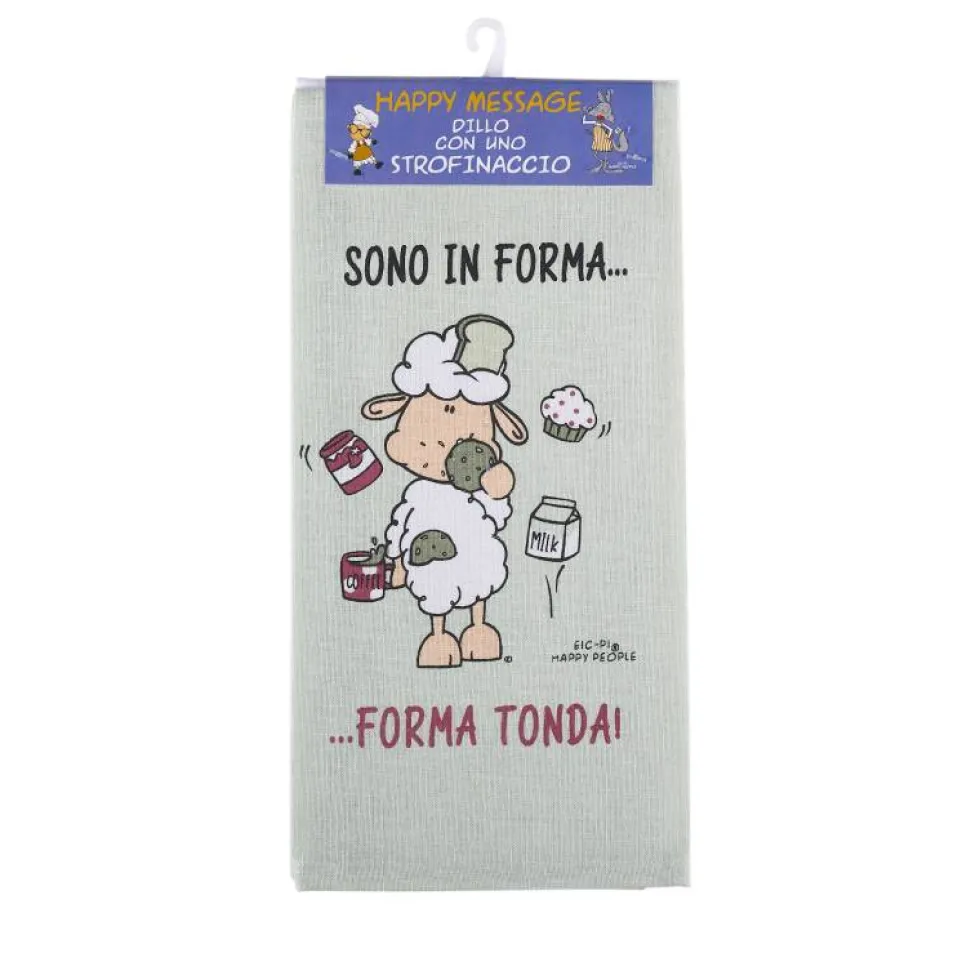 Coppia di strofinacci puro cotone canovacci 50x70 Eic-.Pi Sono in Forma