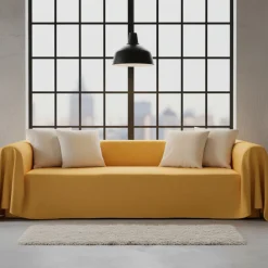 Copridivano copritutto RARUS telo Panama 260x300 cm - senape