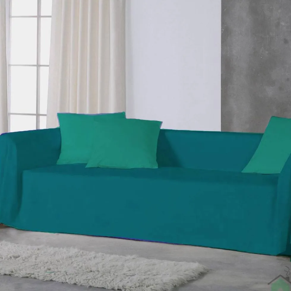 Copridivano copritutto telo Panama RARUS 350x300 cm - petrolio